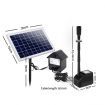 Gardeon Solar Pond Pump with Battery Kit LED Lights 6.6FT