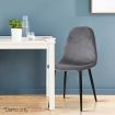 Artiss Dining Chairs Set of 4 Velvet Curved Slope Grey