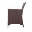 Gardeon 3pc Rattan Bistro Wicker Outdoor Furniture Set - Brown