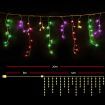 Jingle Jollys 500 LED Christmas Icicle Lights 20M Outdoor Fairy String Party Wedding Multicolour