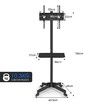 Mobile 23"-55" TV Screen Floor Stand Mount Adjustable LCD/LED Monitor Bracket w/Shelf