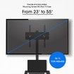 Mobile 23"-55" TV Screen Floor Stand Mount Adjustable LCD/LED Monitor Bracket w/Shelf