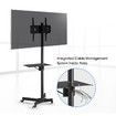 Mobile 23"-55" TV Screen Floor Stand Mount Adjustable LCD/LED Monitor Bracket w/Shelf