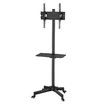 Mobile 23"-55" TV Screen Floor Stand Mount Adjustable LCD/LED Monitor Bracket w/Shelf