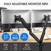 Dual LCD LED Monitor Arm Desk Mount Stand Display Gas Spring TV Screen Holder Bracket