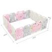 Baby Playpen Kids Safety Gate Barrier Fence Room Enclosure Interactive Activity Centre Toddler Play Yard Frog Girl 16 Panels