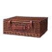 Alfresco 4 Person Picnic Basket Set Insulated Blanket Storage Bag