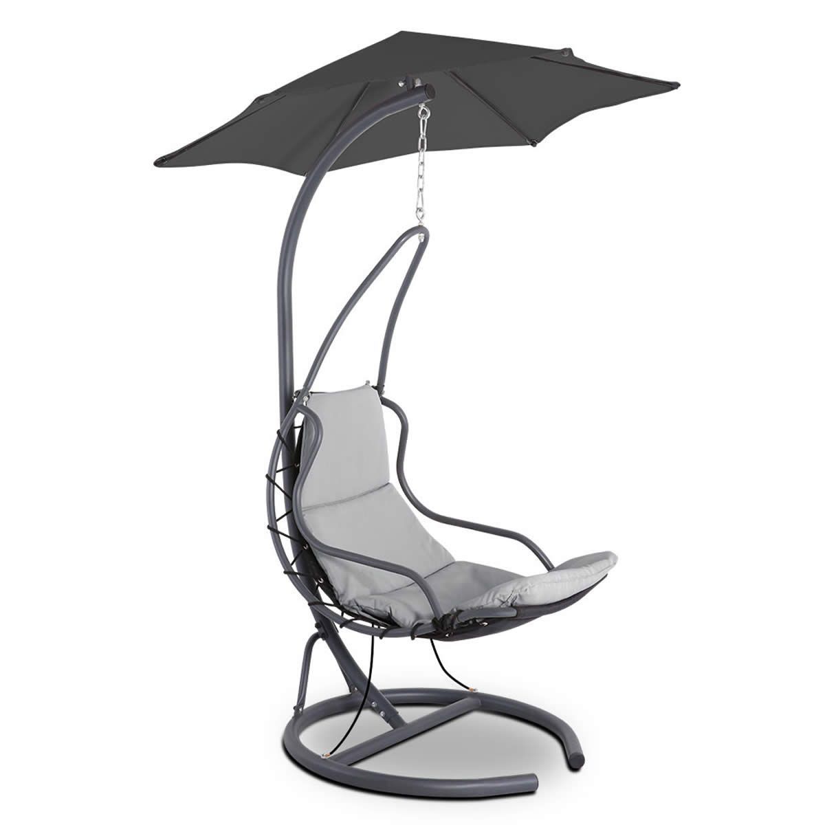 Outdoor Swing Hammock Chair with Cushion - Grey
