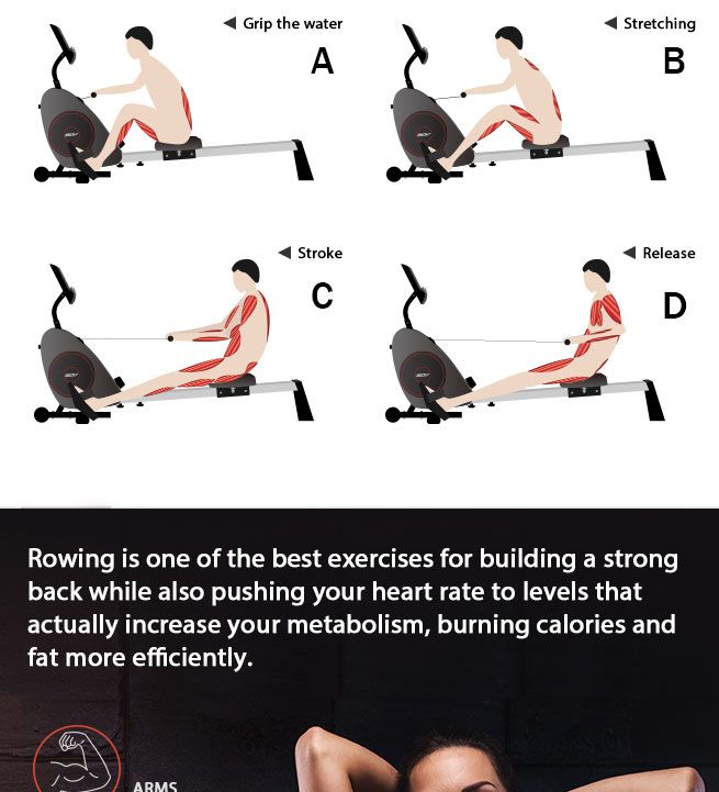 genki magnetic exercise rowing machine