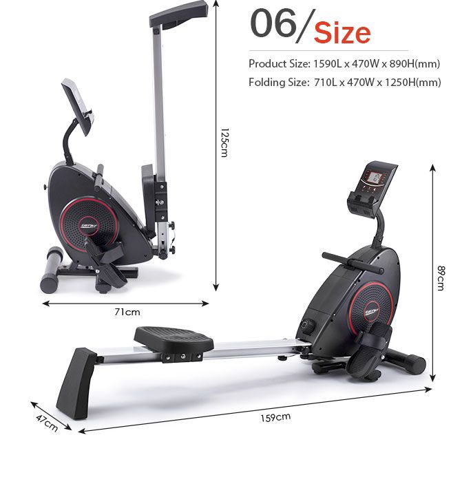 genki hydraulic exercise rowing machine