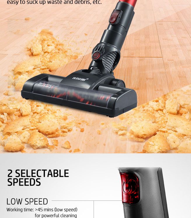 MAXKON Cordless Vacuum Cleaner Upright Stick Handheld Vac Bagless W/ 2