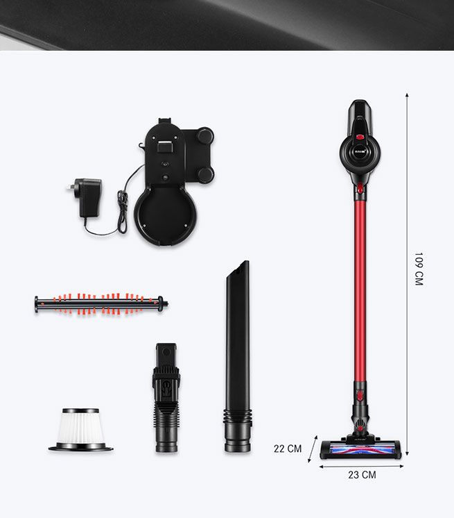 MAXKON Cordless Vacuum Cleaner Upright Stick Handheld Vac Bagless W/ 2