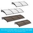 New 3M DIY Window Door Awning House Canopy Patio UV Rain Cover Sun Shade-Brown