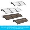 New 2M DIY Window Door Awning House Canopy Patio UV Rain Cover Sun Shade - Brown