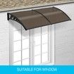 New 2M DIY Window Door Awning House Canopy Patio UV Rain Cover Sun Shade - Brown