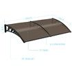 New 2M DIY Window Door Awning House Canopy Patio UV Rain Cover Sun Shade - Brown