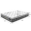 Luxdream Bedding Single Size Euro Top Pocket Spring Foam Mattress Brideco 7 Zone 33cm
