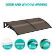 New 2M DIY Window Door Awning House Canopy Patio UV Rain Cover Sun Shade - Brown