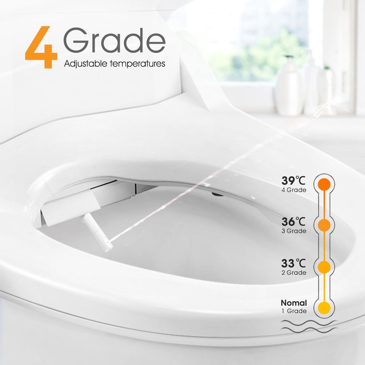 New Electric Toilet Bidet Seat Warmer Washlet Combo Bathroom Heated