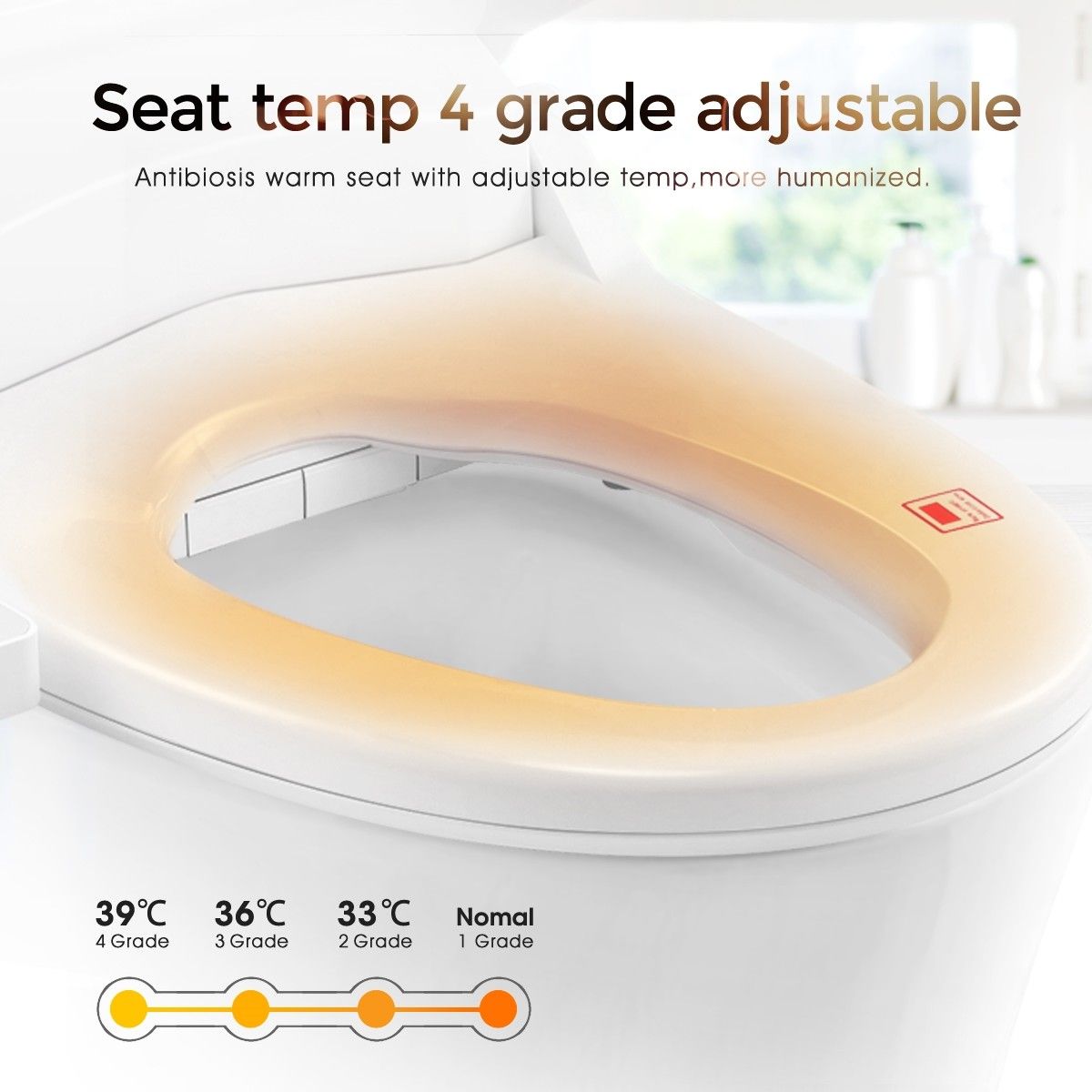 New Electric Toilet Bidet Seat Warmer Washlet Combo Bathroom Heated