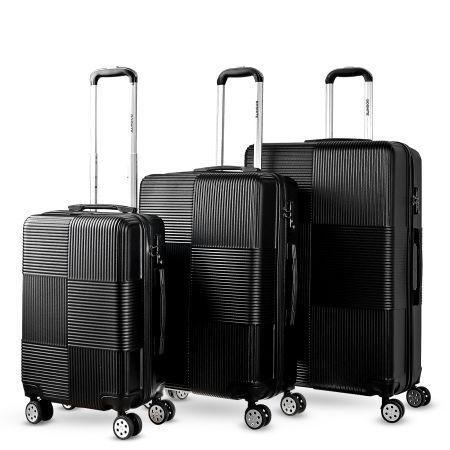 3pc Luggage Suitcase Trolley Set TSA Travel Carry On Bag Hard Case Lightweight D