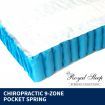 DOUBLE Mattress Euro Top 9 Zone Pocket Spring Latex Memory Foam Chiropractic