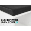 Shoe Rack Cabinet Organiser Black Cushion - 104 x 30 x 45 - White