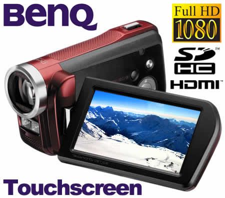 FREE SHIPPING! BenQ DVM1 DV M1 Video Camera Camcorder 10MP 16:9 Full HD with 3.0 Inch Touch Screen - Fire Engine Red