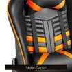 Racing Office Chair Executive Sport Gaming PU Leather Computer Seat - Orange & Black