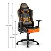Racing Office Chair Executive Sport Gaming PU Leather Computer Seat - Orange & Black