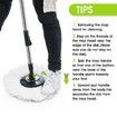 Upgraded 360 Degree Spin Mop Bucket System w/4 Mop Heads