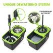 Upgraded 360 Degree Spin Mop Bucket System w/4 Mop Heads