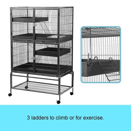 4 Levels Pet Cage Rabbit Hutch Cat Hamster Guinea Pig Ferret Chinchilla ...