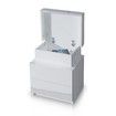 Modern Bedside Table 2 Drawers Side Nightstand Cabinet High Gloss Bedroom Furniture - White