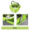Spin Mop Bucket 360 Degree System Adjustable Handle With 4 Swivel Mops  DR FUSSY