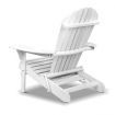 Gardeon Adirondack Outdoor Chairs Wooden Foldable Beach Chair Patio Furniture White