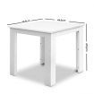 Gardeon Coffee Side Table Wooden Desk Outdoor Furniture Camping Garden White