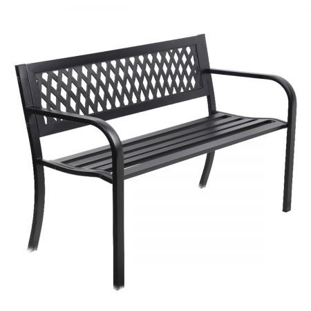 Cast Iron Modern Garden Bench Black Crazy Sales