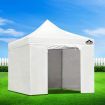 Instahut Aluminium Gazebo Pop Marquee Up 3x3m Outdoor Gazebos Wedding Tent White