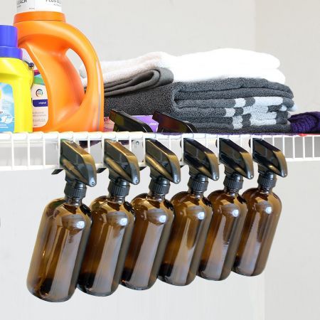 6pcs 500ml Glass Spray Bottles - Amber