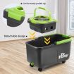 Upgraded 360 Degree Spin Mop Bucket System w/4 Mop Heads