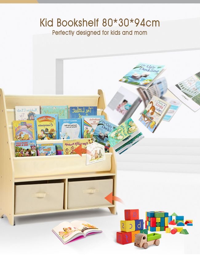 toy storage unit with bookshelf