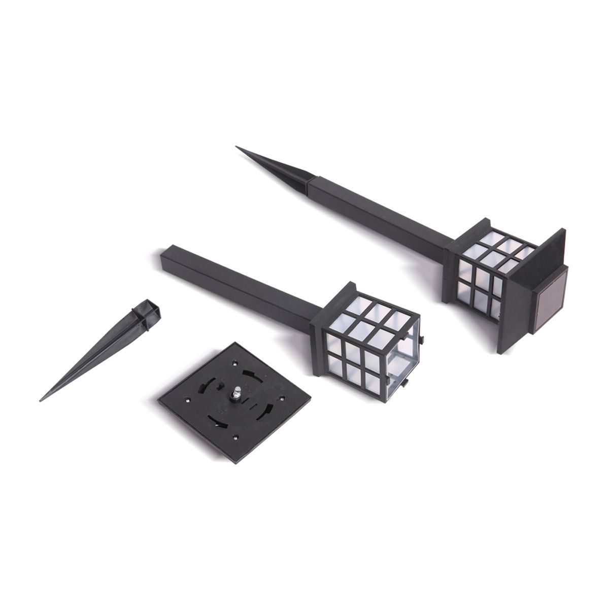 Set Of 6 White LED Outdoor Solar Powered Garden Lights | Crazy Sales