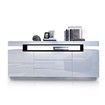 Modern Buffet Sideboard Cabinet High Gloss Storage Cupboard w/2 Doors & 3 Drawers - White