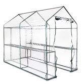 Green Fingers Greenhouse 1.2x1.9x1.9M Walk in Green House Tunnel Clear Garden Shed 4 Shelves