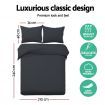 Giselle Quilt Cover Set Classic Black - King