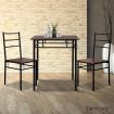 Artiss Dining Table And Chairs Set fo 3 Walnut