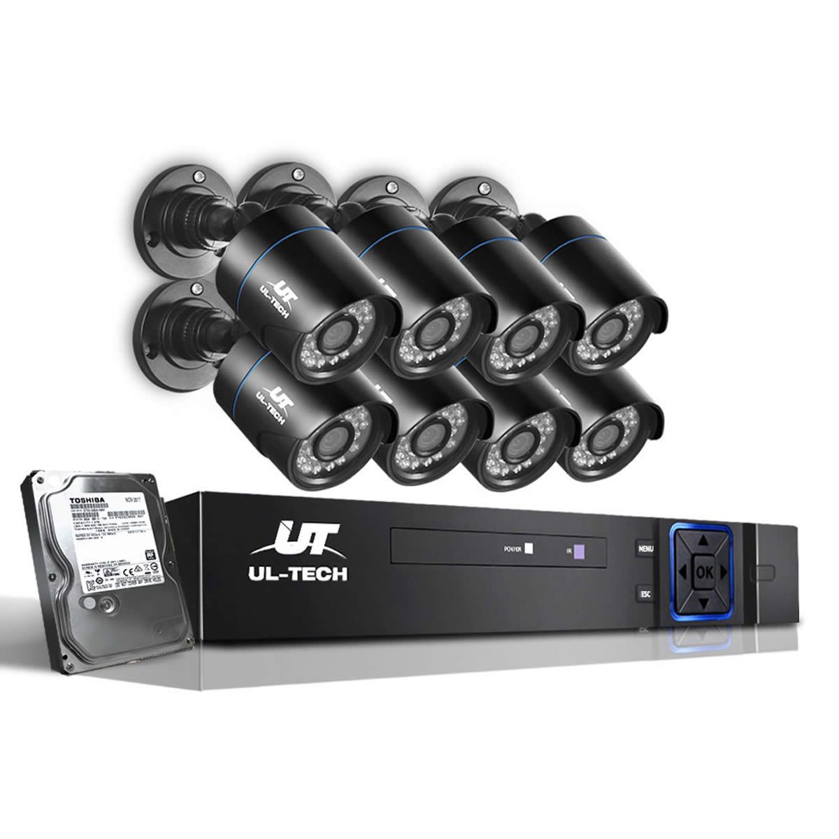 UL Tech 1080P 8 Channel HDMI CCTV Security Camera with 1TB Hard Drive