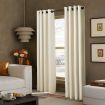 2X 100% Blockout Curtains Panels 3 Layers Eyelet 140X230cm - Beige