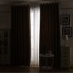 2X 100% Blockout Curtains Panels 3 Layers Eyelet 140X230cm - Beige